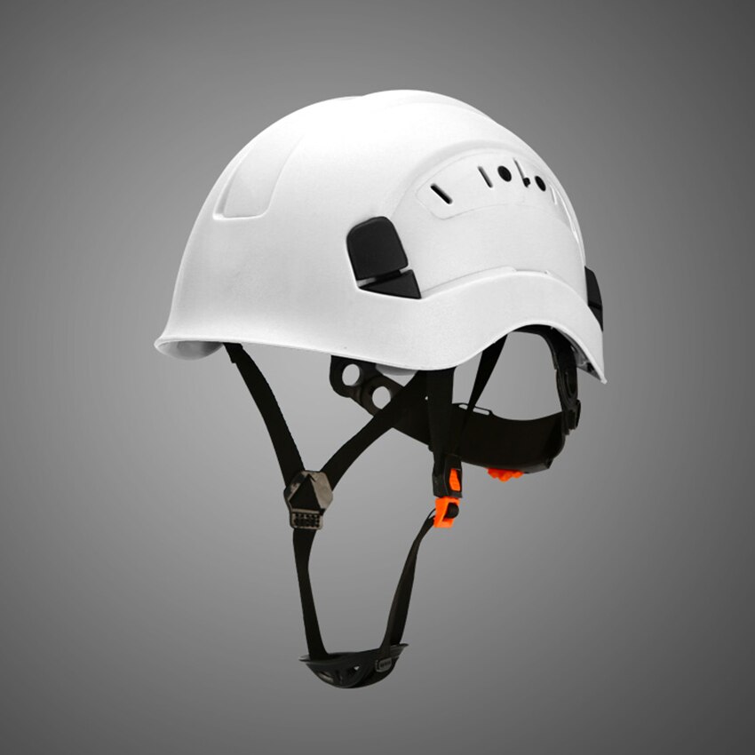 Safety Hard Hat - Adjustable ABS Climbing Helmet - 6-Point Suspension, Protective Helmet for Riding, Climbing and Construction: White