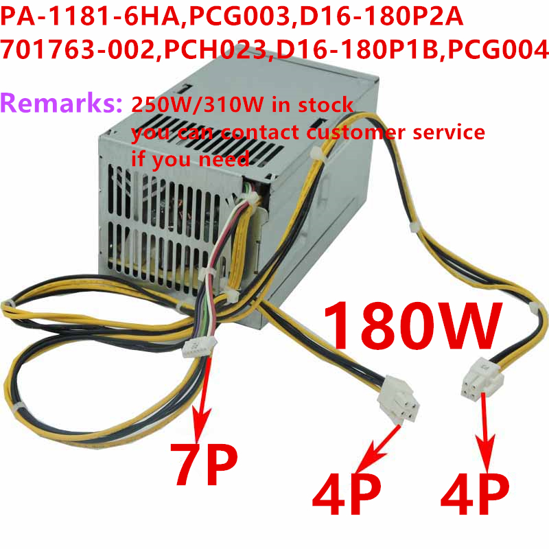Original PSU For HP 800 600 480 280 G3 G4 4Pin 180W Power Supply PA-1181-6HA D16-180P2A HK280-85PP PCH023 D16-180P1B PCG004