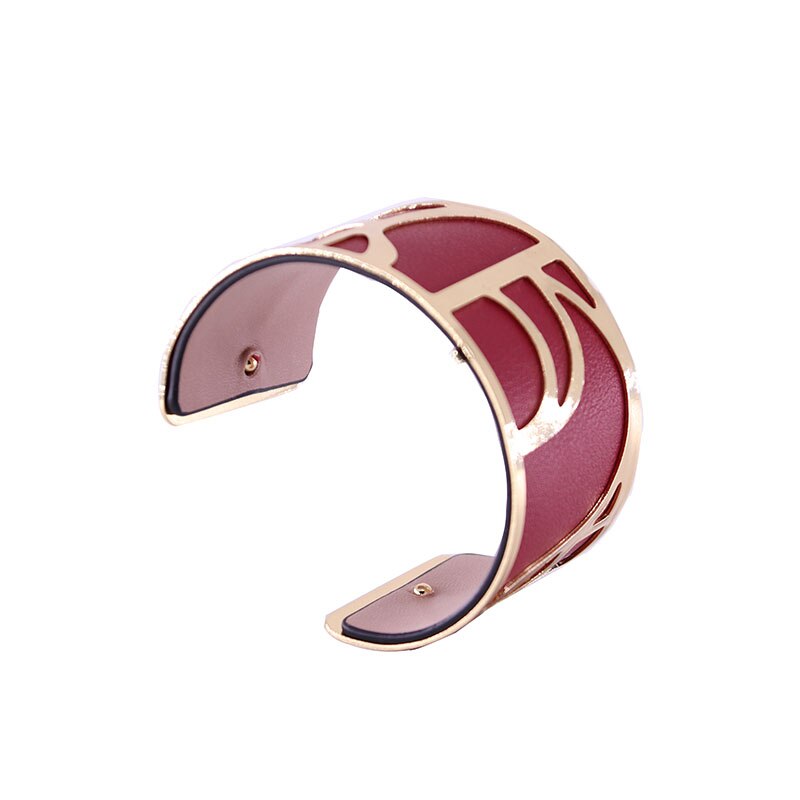 Georgette Armbinde Armreifen mit Gold Farbe Austauschbar Leder Einstellbare Manschette Armbinde Gros Armbinde Femme Schmuckstück
