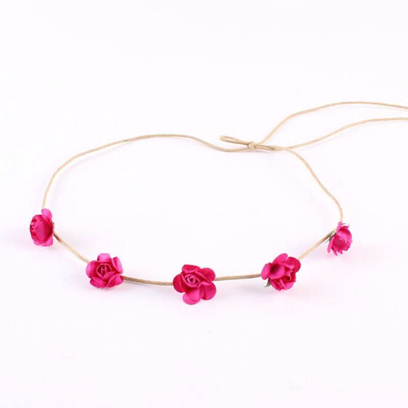 Newborn Flower Headband Mini Rose Flowers Headbands Summer Style Kids Headwear Hair Band accessories for Photography props