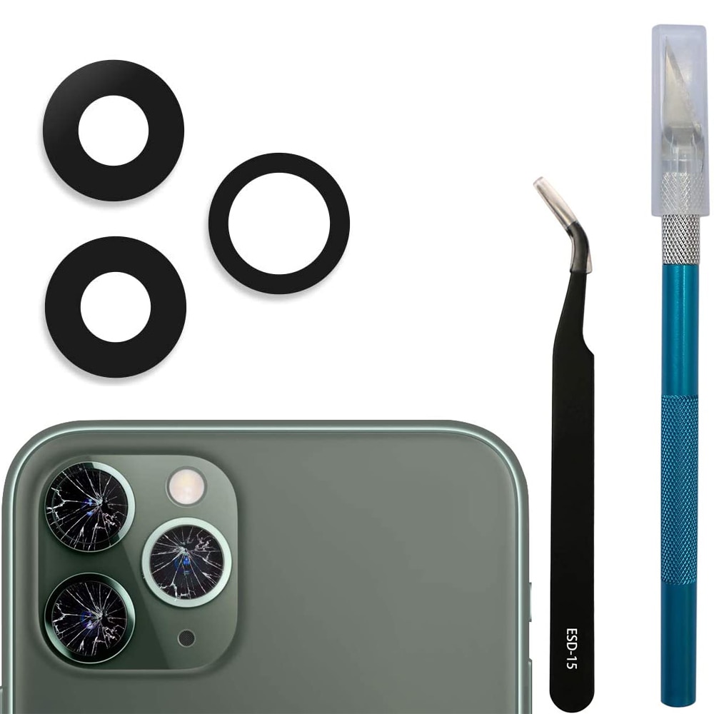 Terug Achteruitrijcamera Glas Lens Vervanging Met Lijm En Reparatie Toolkit Voor Iphone 6 6Plus 6S 7 8 plus X Xs 11 12 Pro Max