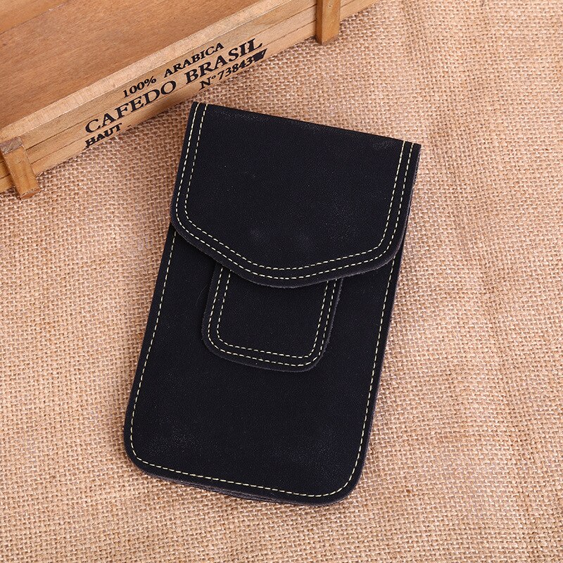 Business Mobile Phone Pouch Bag for iPhone X XR XS 7 8 6 6s Plus Casual Wrist Bag for iPhone 11 Pro Max Case Small Bags for Man: Black