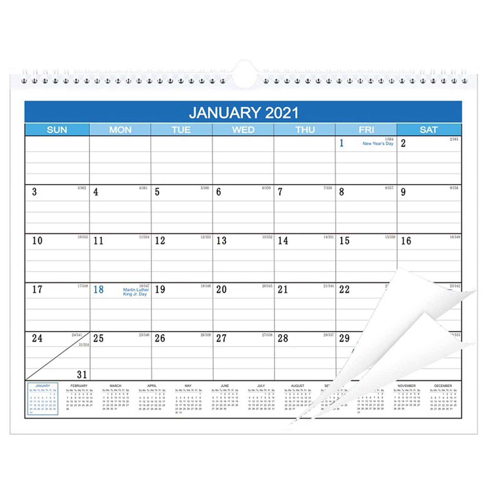 Bloco grande do calendário da parede do gêmeo-fio encadernado com julian datas o presente dos artigos de papelaria você pode obter mais feito em menos cronograma do planejador do tempo: A4