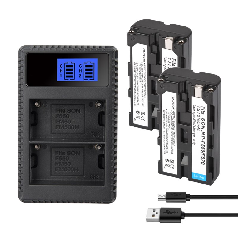 NP-F550 NP-F530 NP-F330 F570 bateria robić Sony CCD-SC55 TR818 TR3200 TR3300 F550 F570 F330 F970 F750 F770 F960 2100mah baterii: 1ładowarka 2Battyer