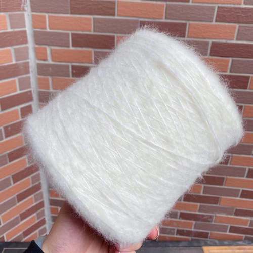 500G/Groep 2Mm Holle Dikke Garen Wol Mohair Breien Garen Warm En Zacht Diy Hand-Gebreide trui Sjaal Groep Garen: Milk apricot
