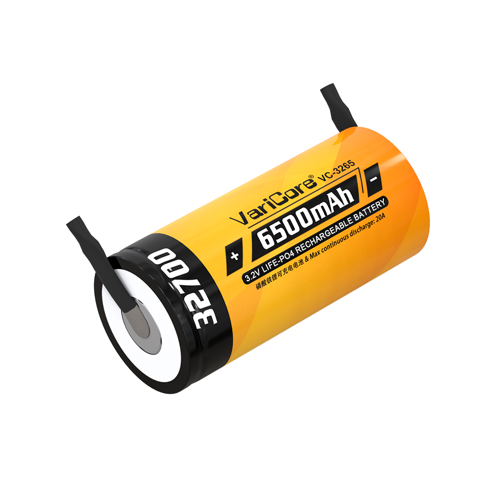 VariCore 3.2V 32700 6500mAh LiFePO4 Bateria 35A Descarga Contínua Máxima 55A Bateria de alta potência + folhas de níquel