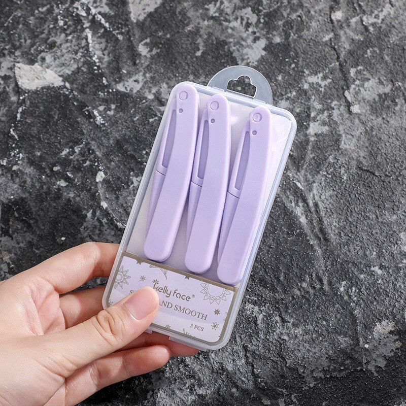 Maquinilla de afeitar para cejas para mujer, herramientas de maquillaje, afeitadora Facial, Bikini, 1/3/10 piezas: 3pcs NO.2