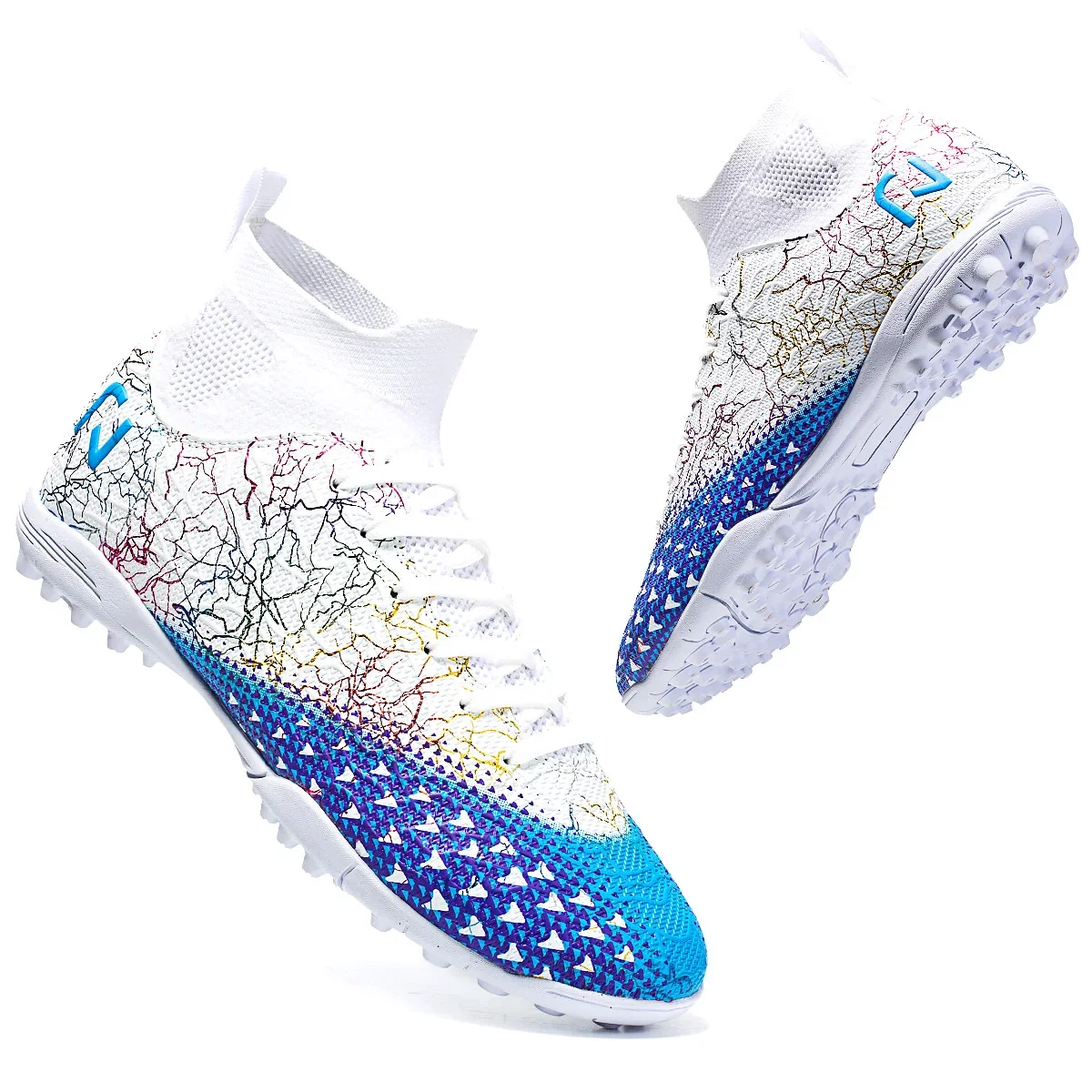 Jungen TF/FG Fußballschuhe Hohe Knöchel freundlicher draussen Hochwertige Stollen Ausbildung Sport Turnschuhe Männer Professionelle Fußballschuhe