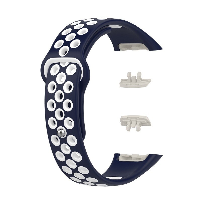 20 Farben Silikonarmband für Huawei Band 6/Honor Band 6 Atmungsaktives doppelfarbiges Ersatzarmband für Huawei Band 6 Armbinde: XXL / Rose Gold