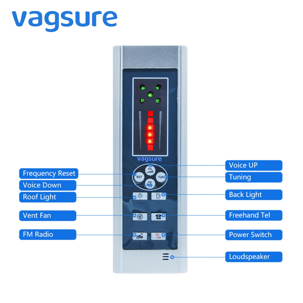 Vagsure 1Pcs Computer Control Panel Controller Digital Shower Speaker Freehand FM Radio Fan Shower Room Cabin accessories