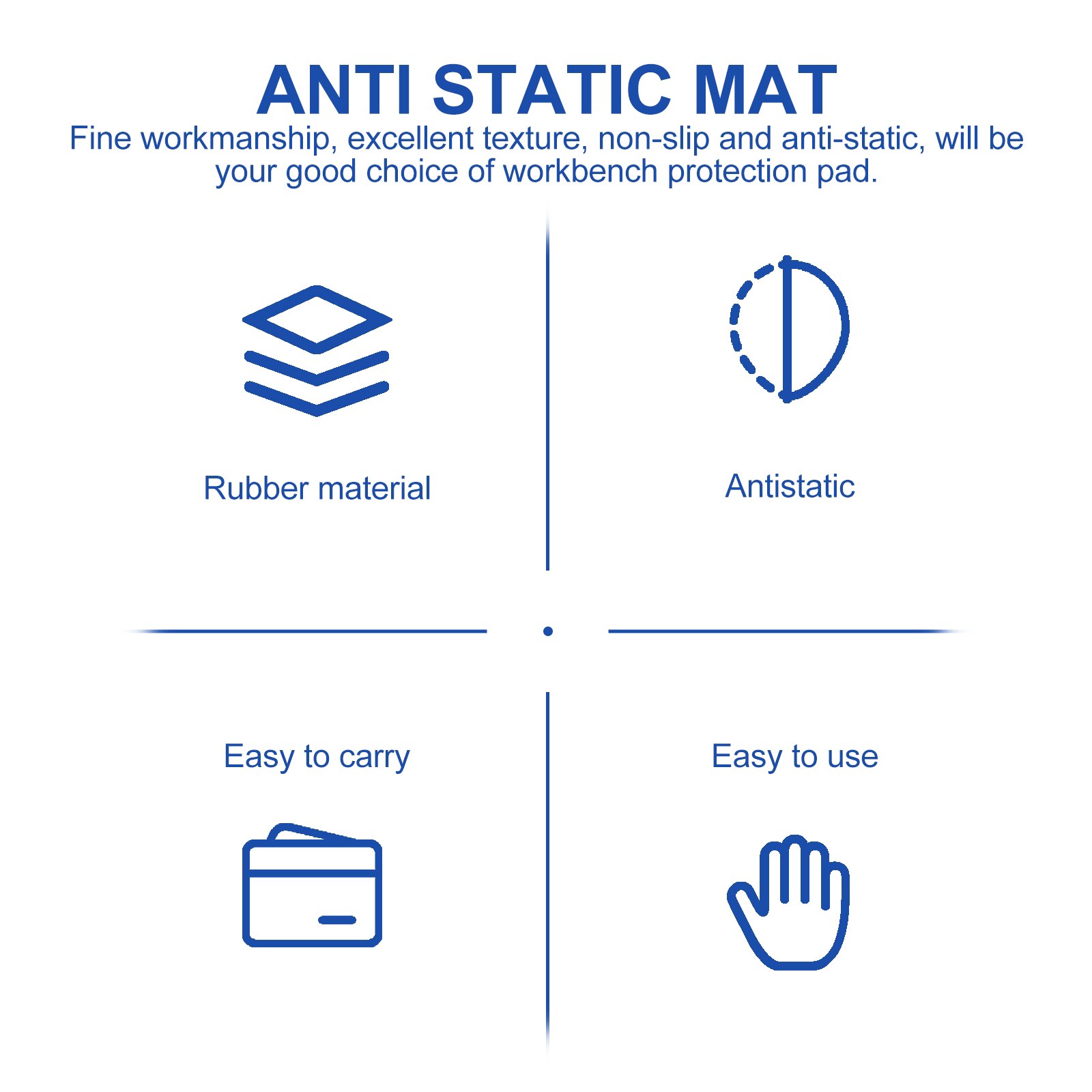 Anti Static Mat Silicone Repair Mat Supply With Anti-static Wrist Strap