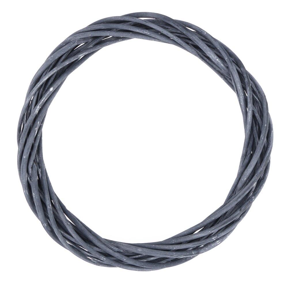 Guirlande de vigne branche de vigne couronne décorative en bois brindille pour artisanat décor porte maison (Dia 20cm noir): As Shown 1