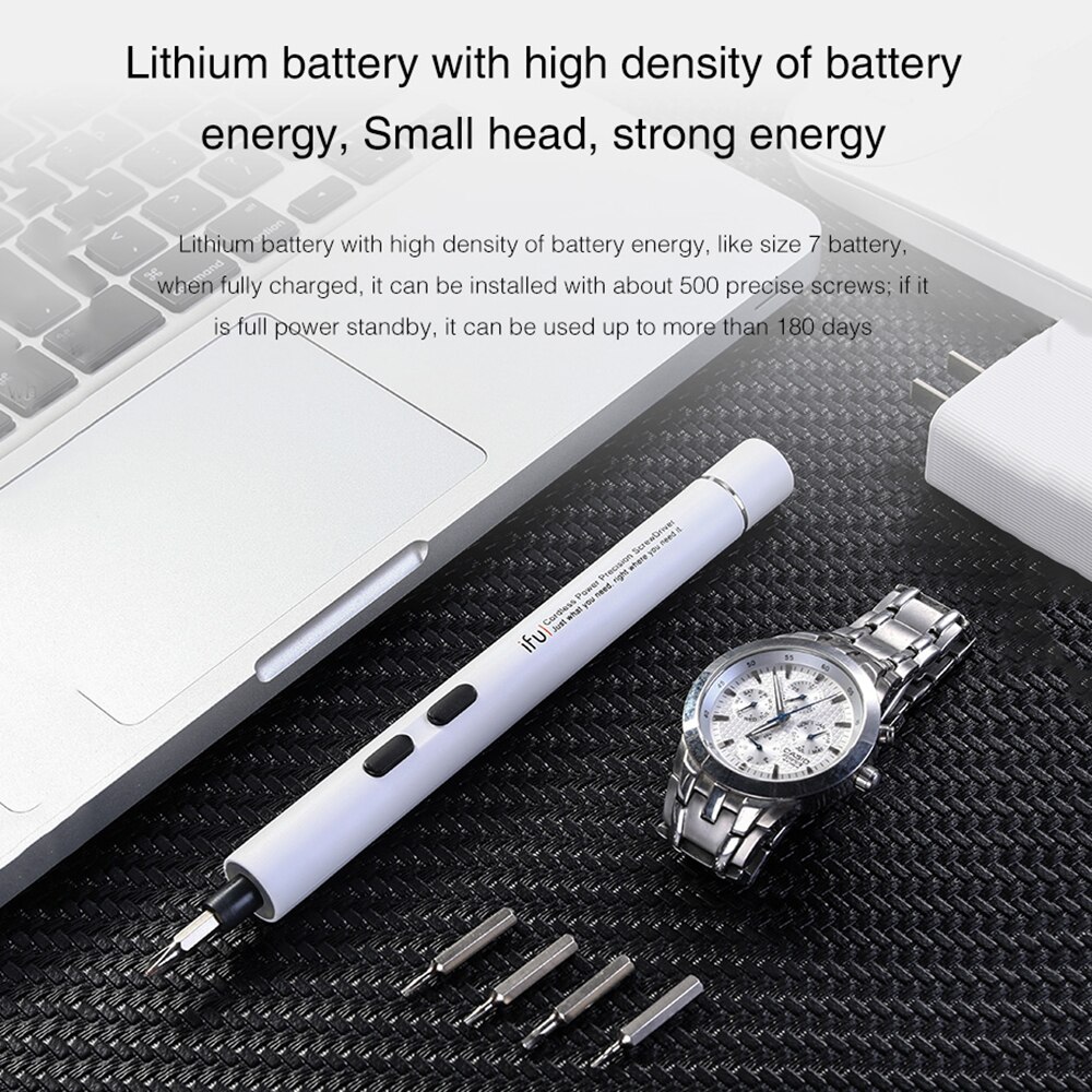 Mini Electric Screwdriver Rechargeable Power Screw Driver Kit 500mAh Lithium Battery Adjustable Torsion