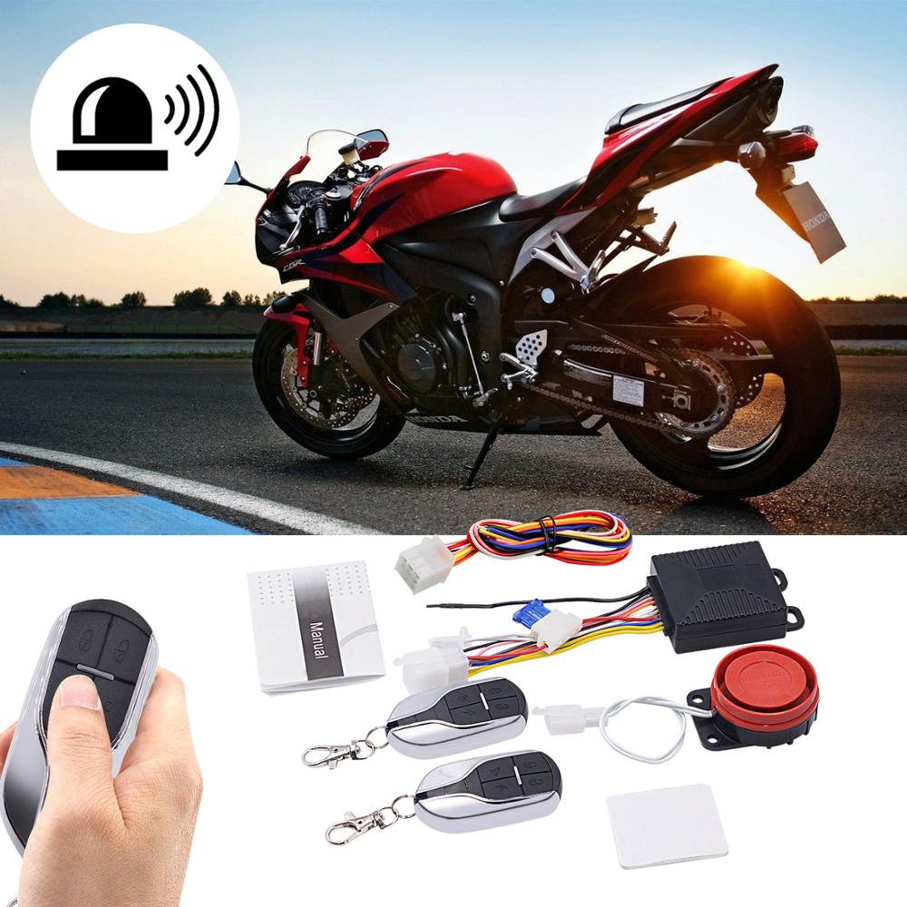 EFHIPS alarma moto 12V Universal Motorcycle Alarm System Scooter Anti-theft Security Alarm System Two Pcs Control Key