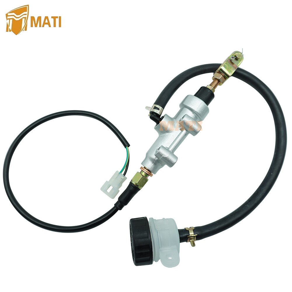 Mati Rear Foot Brake Master Cylinder Assembly with Pressure Brake Switch for Polaris ATV Outlaw 450 525 S 1910627 4010758