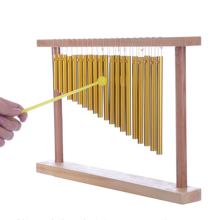 20 Tubes Handmade Wood Frame Wind Chimes - Indoor Outdoor Soothing Melodic Tones, Amazing Chimes,children's Best: Default Title