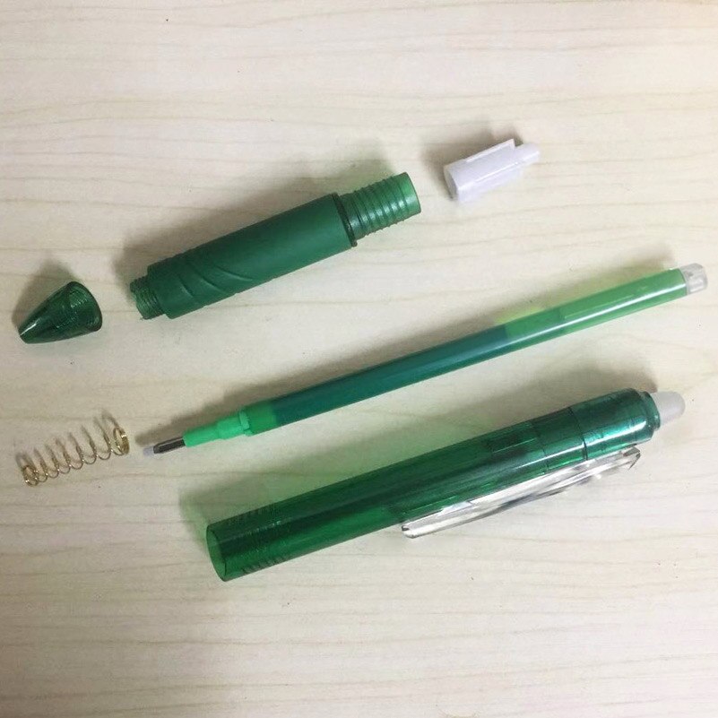 DELVTCH 4pcs/set 0.5mm Magic Erasable Pen Retractable Button Slide Press Gel Pen Red/Blue/Black/Green Ink Office School Writing