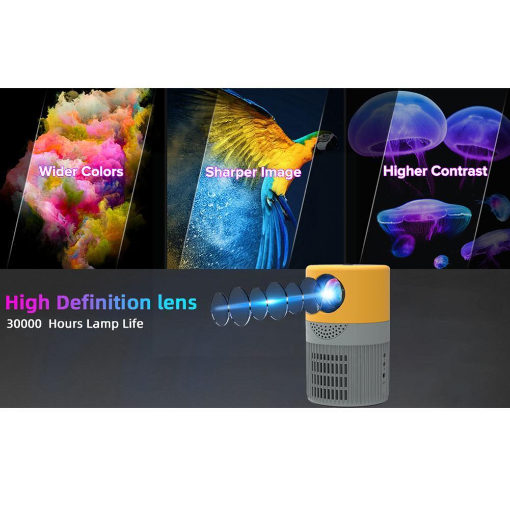 Yt400 Led Mobiele Video Projector Home Theater Media Speler Kids Thuis Mini Projector Draagbare Mini Projectoren Voor Telefoon D2u3