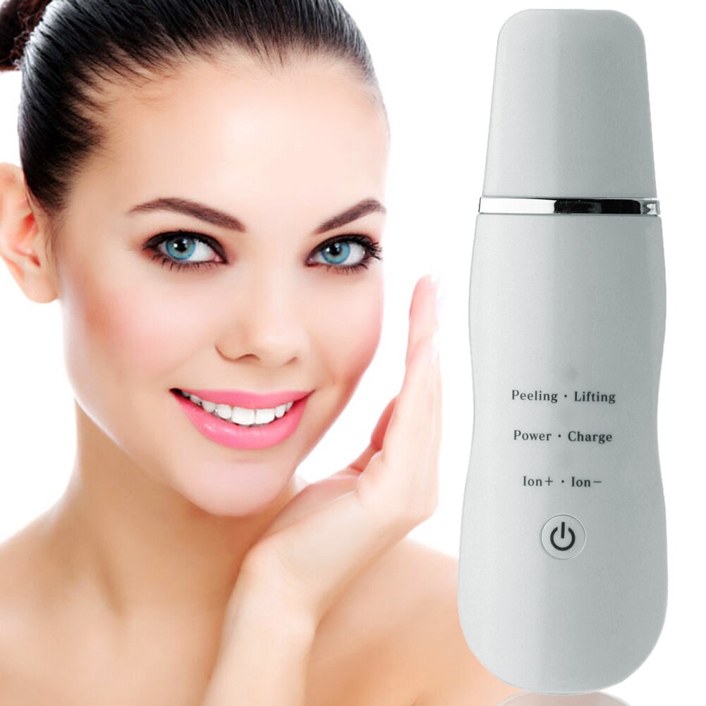 Ultrasonic Skin Scrubber Rechargeable Facial Peeling Massager Cleaner