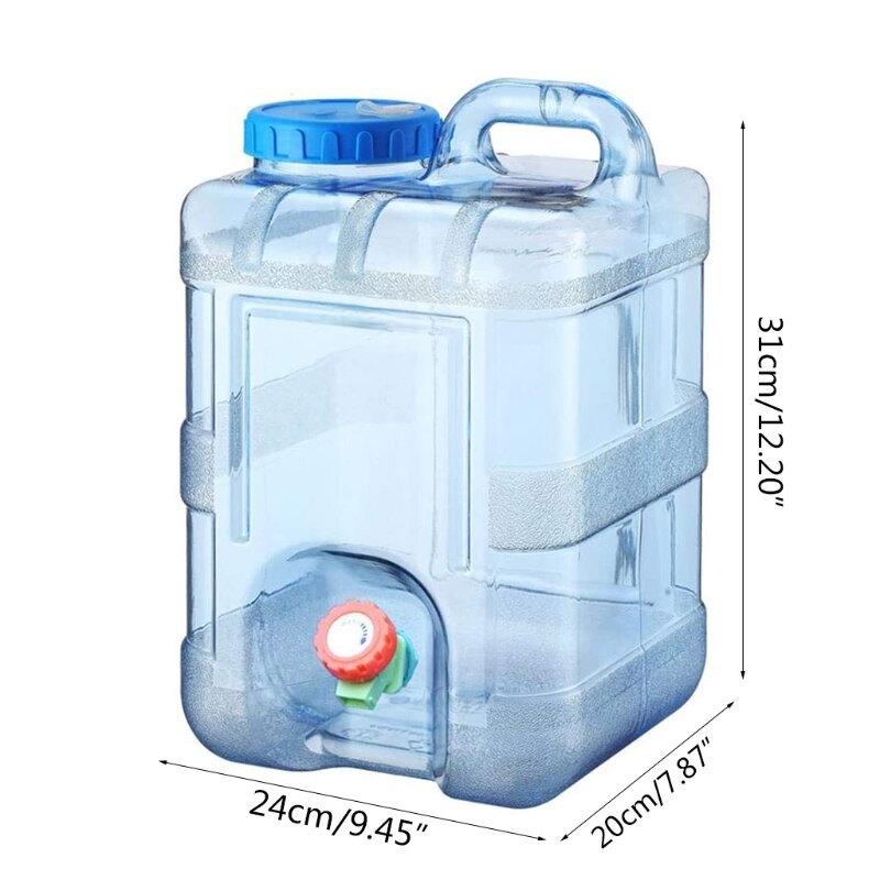 10L Outdoor Large Capacity Water Bucket Barrel Portable Camping Hiking Tank Container with Faucet