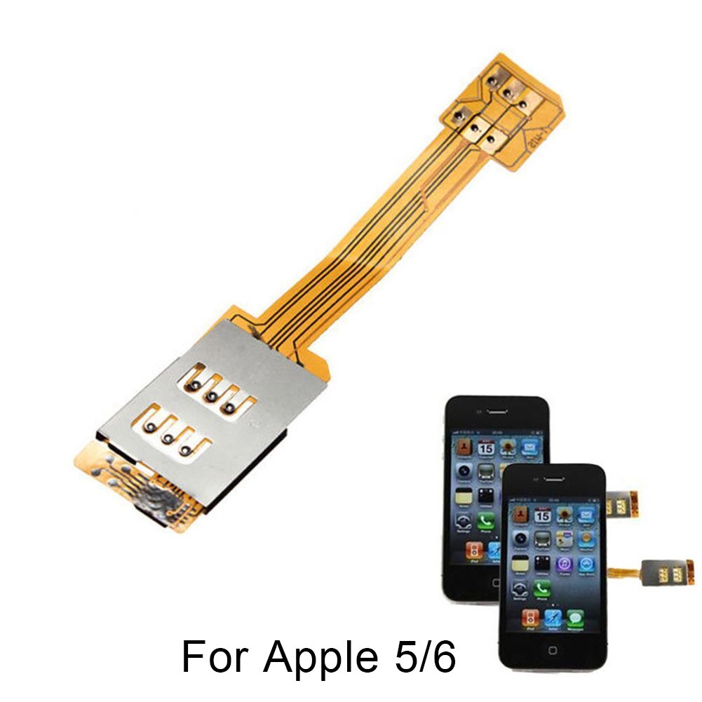 Dual Sim-kaart Dubbele Adapter Converter Compatibel Mobiele Telefoon Iphone Samsung DJA99: For iPhone5  iPhone6