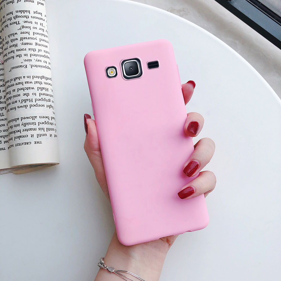 Candy Color Silicone Phone Case For Samsung Galaxy J5 J500 J5 J510 Matte Soft Tpu Cover: EVA / Pink