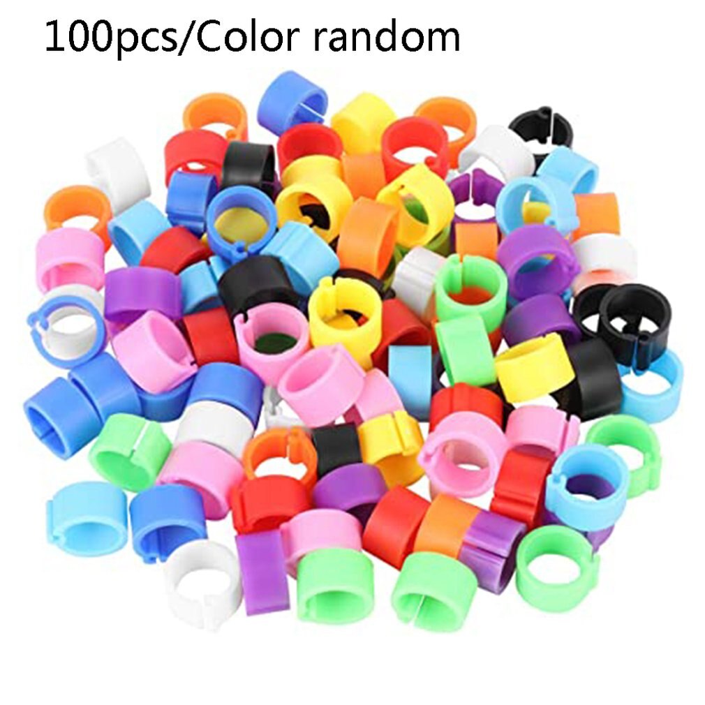 100 Pcs Multicolor Duif Voetring Duiven Ringen 8Mm Bajonet Identificatie Ring Opening Duif Ring Duif Levert