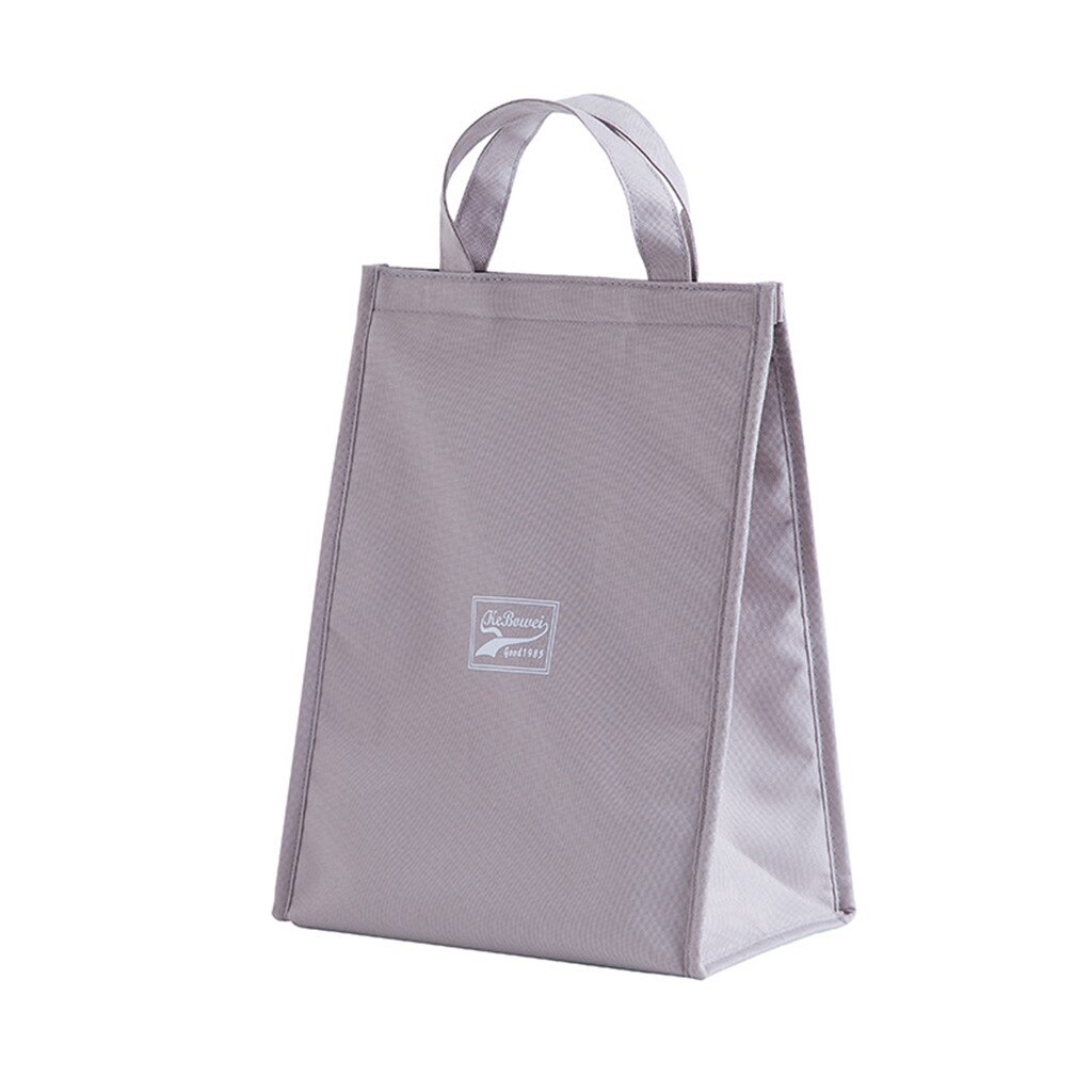 Tote Thermische Zak Zwart Waterdichte Oxford Strand Lunch Tas Voedsel Picknick Vrouwen Kid Mannen Koeltas: Gray L