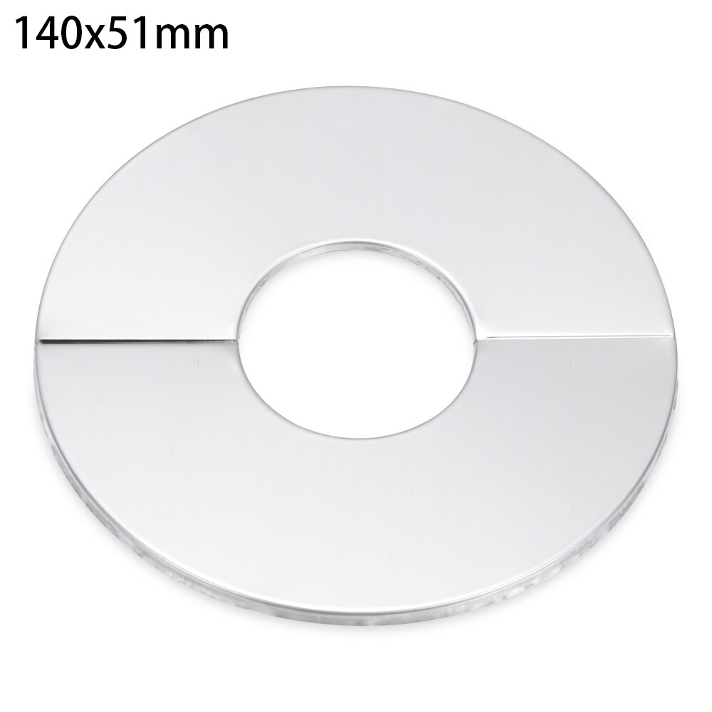 Self-Adhesive Shower Faucet Decorative Cover Stainless Steel Water Pipe Wall Covers Chrome Finish Bathroom Kitchen Accessories: 140x51x5mm