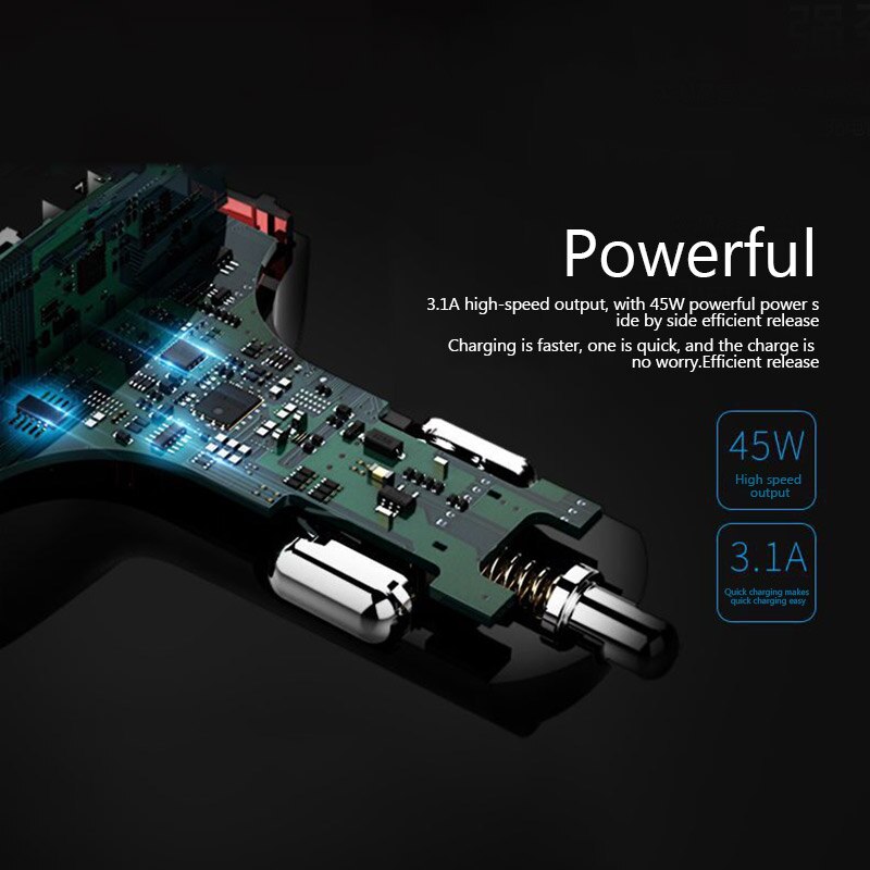 TiOODRE Best Air Cleaner 12-24V Air Purifier Fresh Air Anion For Car Home Office With 5V3.1A USB Charger Car Air Purifier