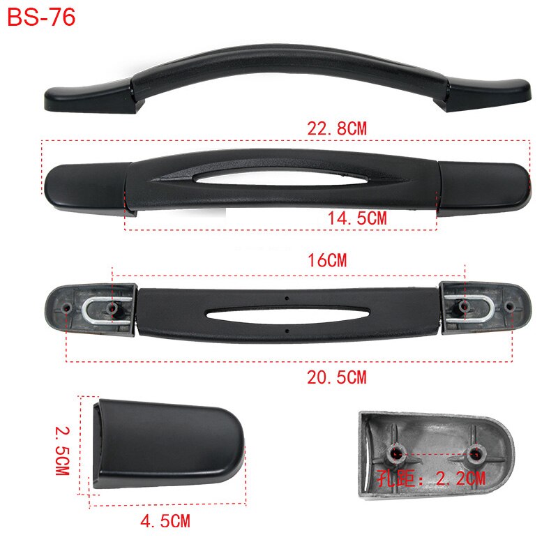 Vervanging Bagage handvatten voor koffers reparatie Deel Handvat Fix Houder Rubber Pull Draagriem Bagage Reparatie Accessoires: BS-76