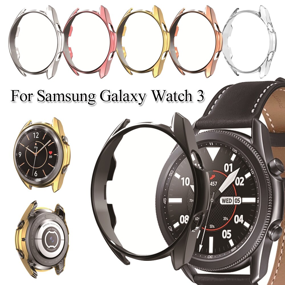 1Pc Plating Horloge Cover Hard Pc Bumper Case Frame Beschermende Shell Smart Horloge Accessoires Voor Samsung Galaxy Horloge 3 45Mm 41Mm