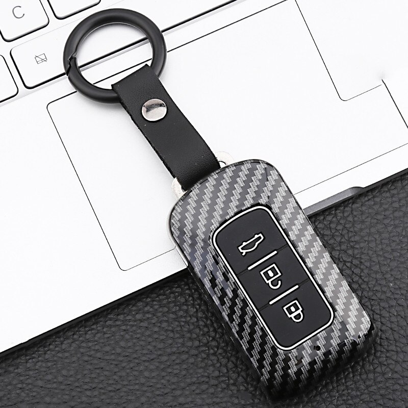 3 Buttons Remote Key Case For Mitsubishi L200 ASX Outlander Eclipse Cross Pajero Sport Lancer Leather key Fob Shell Cover: Black