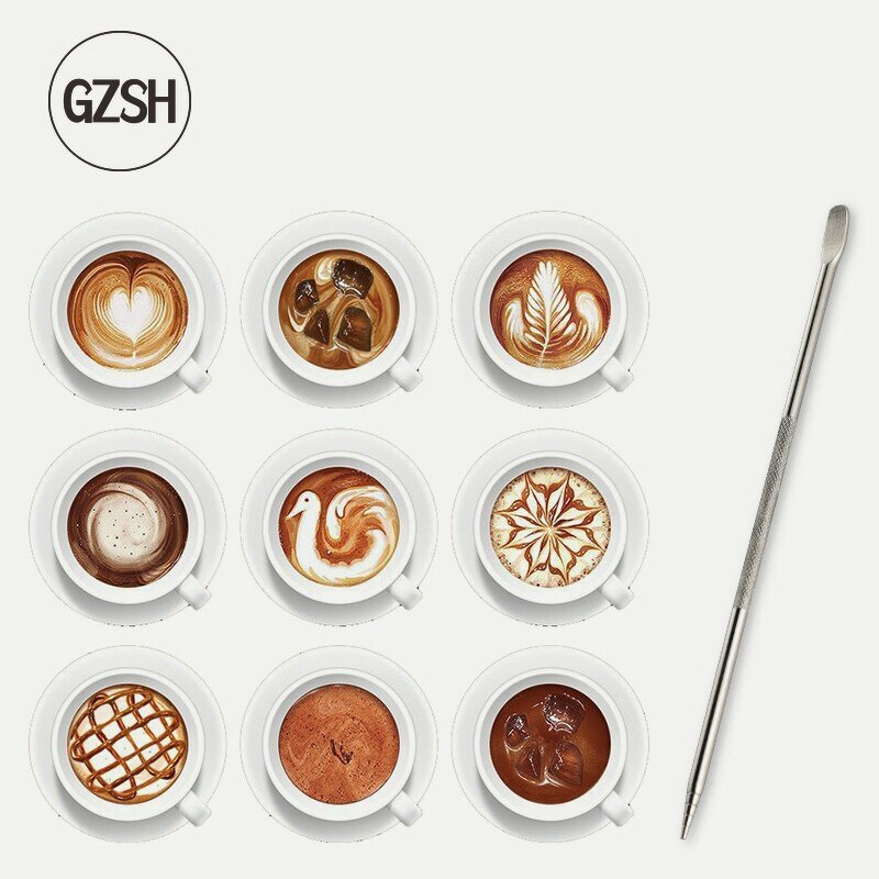 Barista Coffee Brooch Stainless Steel Hook Brooch