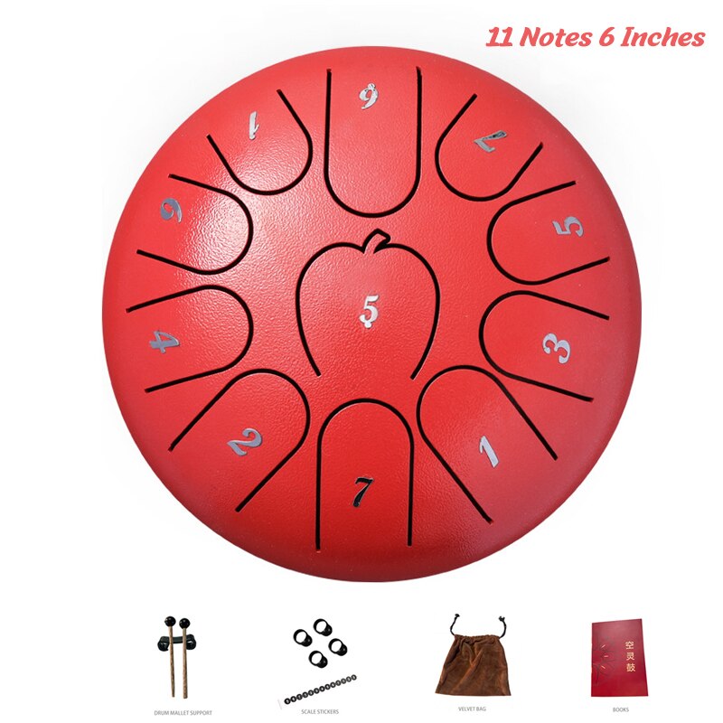 Tongue Drum 11 Notes 6 Inches For Hang Drum Instrument Mini Percussion Lotus Drum Worry Free yoga zazen therapists performa