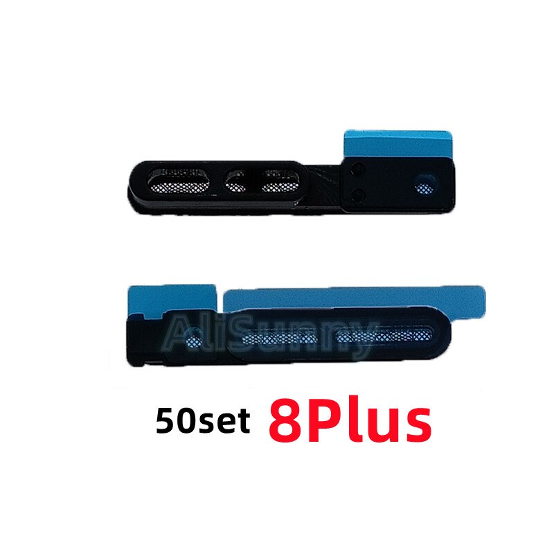AliSunny 50Set głośnik + Mic Mesh samoprzylepna naklejka na iPhone 6 6S 7 Plus lewa + prawa siatka przeciwkurzowe ucho ekran dotknij klej: 50x for 8Plus