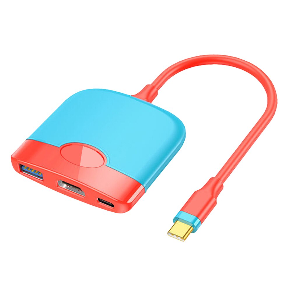 Switch Dock TV Dock for Nintendo Switch Portable Docking Station USB C to 4K HDMI USB 3.0 PD for Macbook Pro: Red Blue