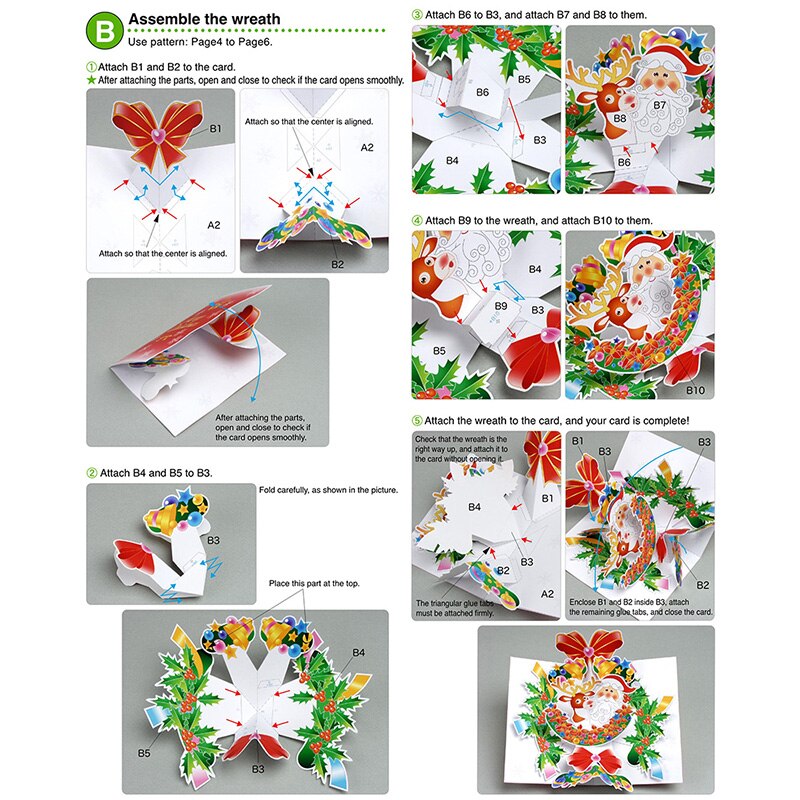 DIY Pop-up Card Christmas,Handmade 3D Anniversary Greeting Card Paper Model,Postcard Invitation Papercraft,Craft ER-136