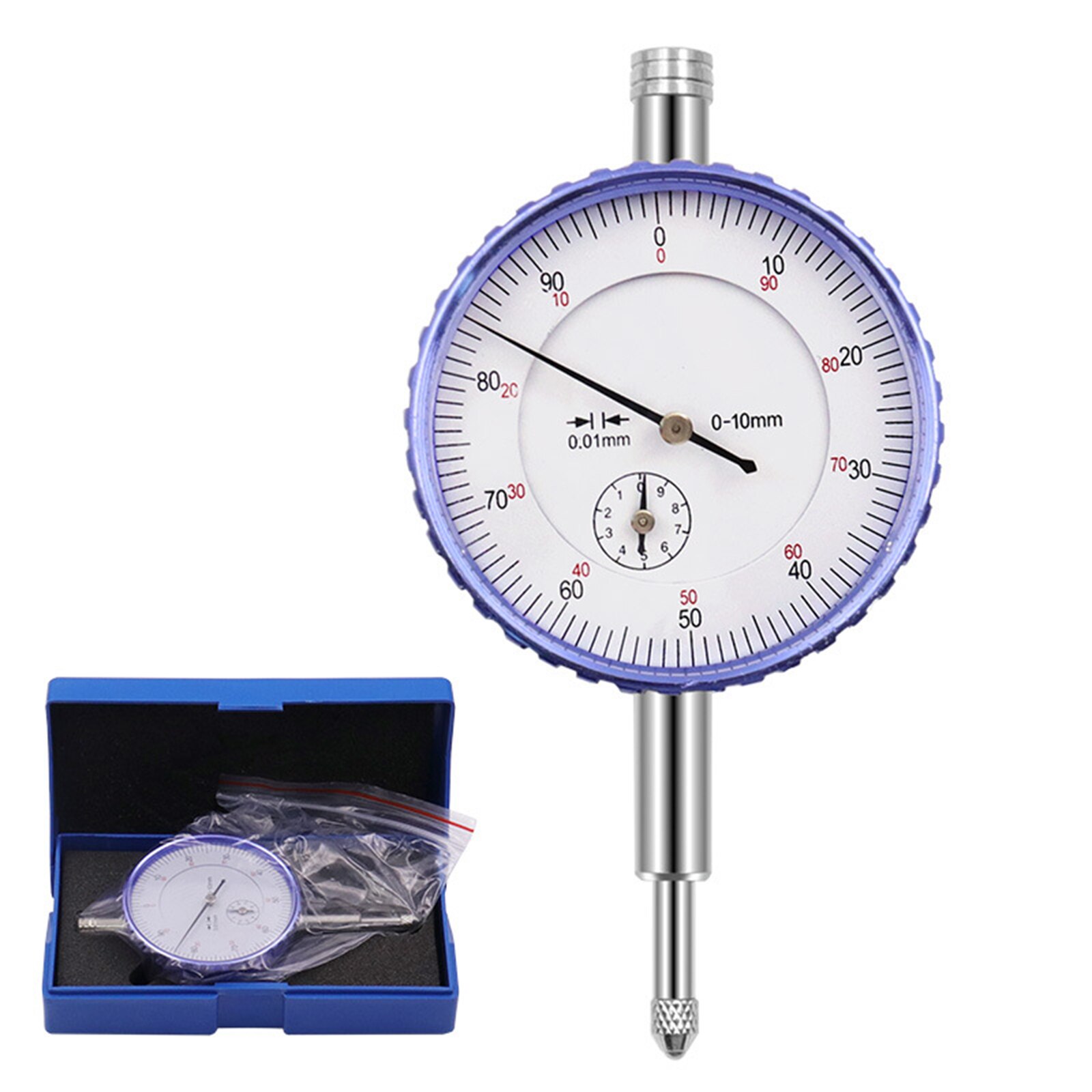 Dial Indicator Gauge 0-10mm Meter Precise 0.01mm Resolution Indicator Tool Dial Gauge Precision Mesure Tool