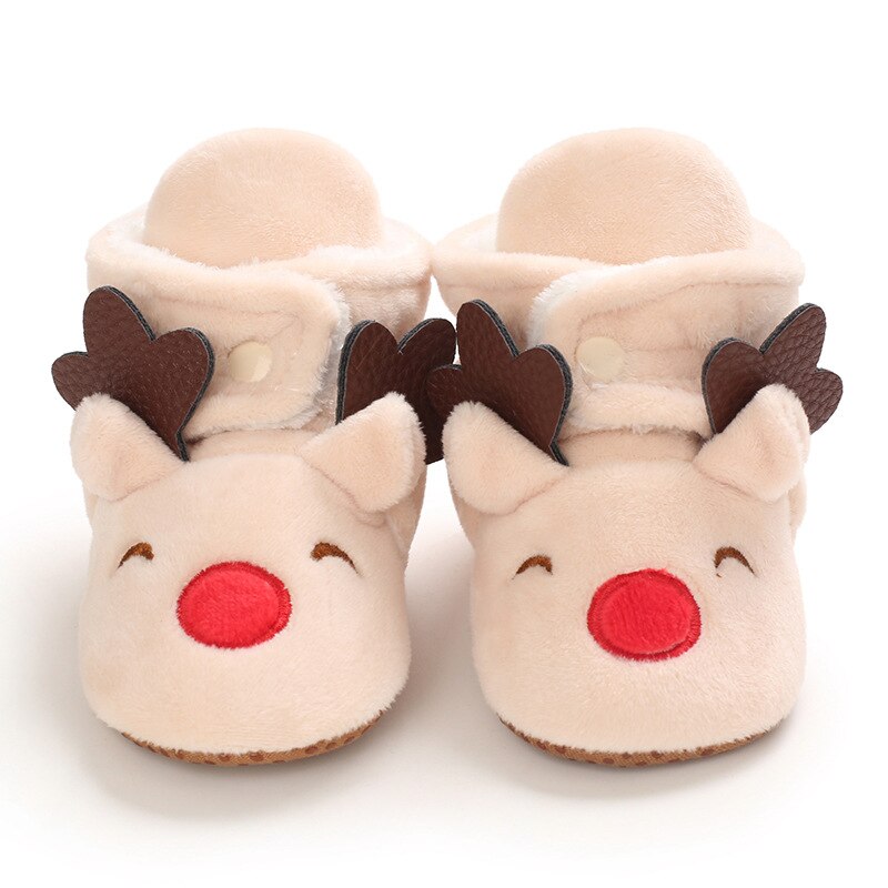 Enfants hiver bébé fille chaussures bout rond bottes pour garçon coton enfant en bas âge fille neige cheville Slip-on bébé rembourré enfants bottes: apricot / 13-18 mois