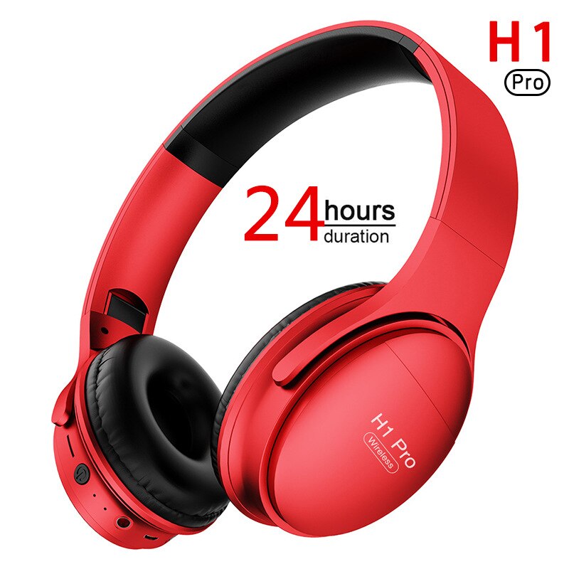 Cuffie Bluetooth H1 Pro cuffie Stereo Over-Ear HiFi V5.0 cuffie pieghevoli Design ergonomico cuffie Wireless