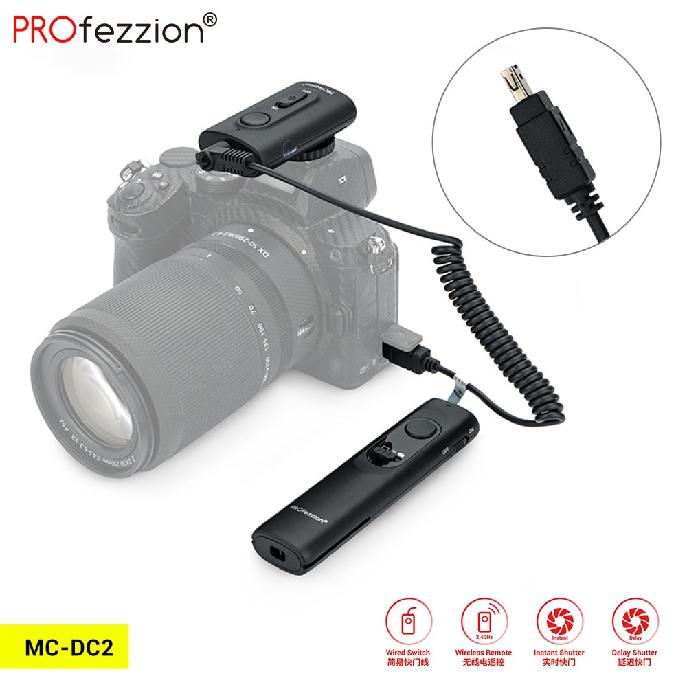 Sans fil Télécommande Déclencheur pour Nikon D7500 D7200 D7100 D7000 D5600 D5500 D5300 D5200 D5100 D5000 D3300 D3200 D3100