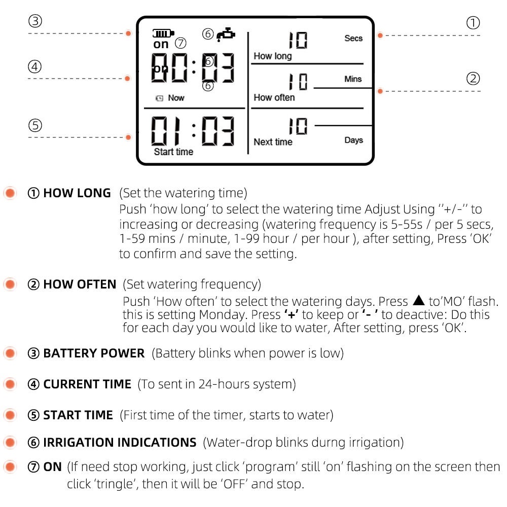 BRASMOYU Electronic Sprinkler Timer Gardens Hose Outdoor Waterproof Automatic System Valve Programmable Controller Irrigation