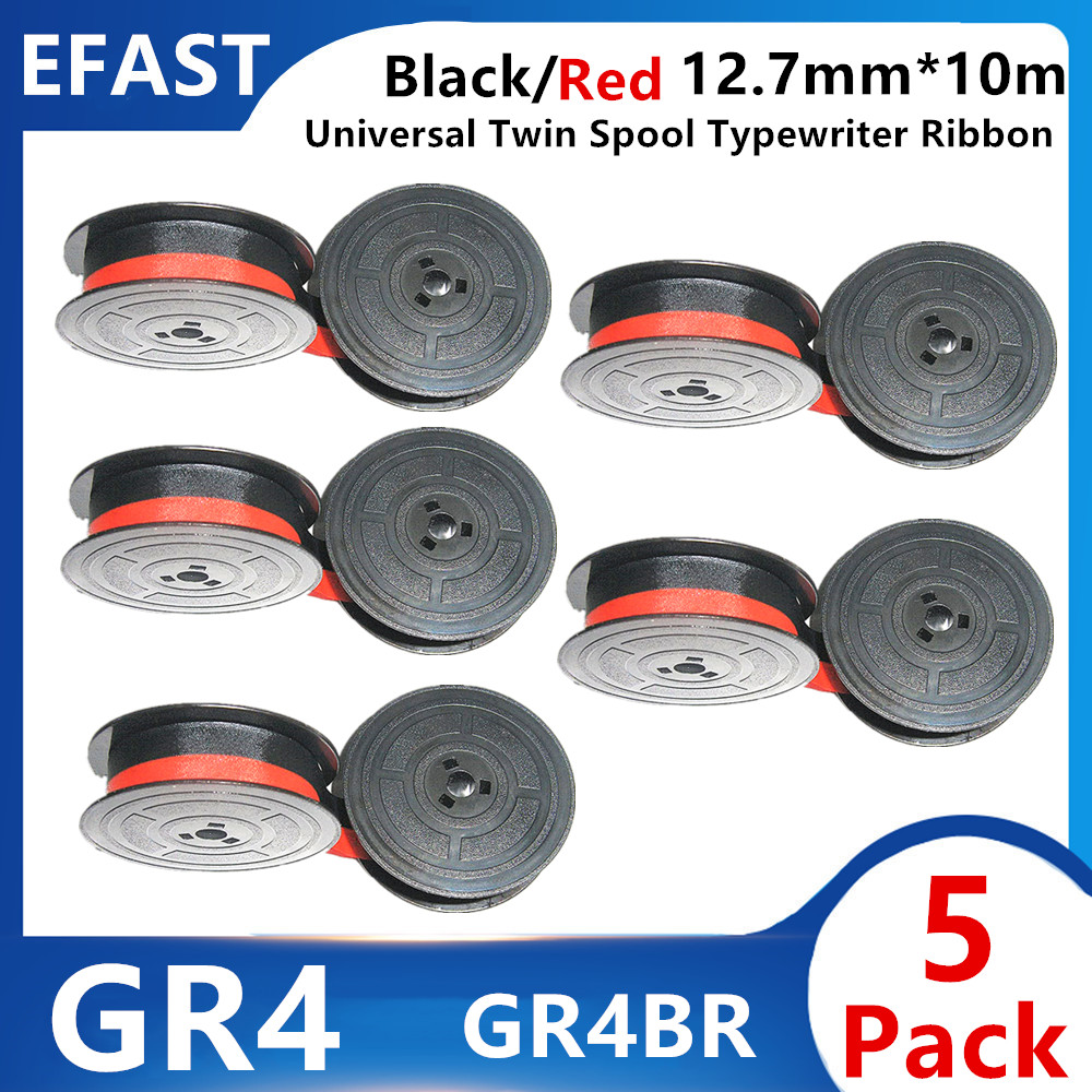 1 ~ 5PK Original Olivetti A730, A770,Studio 42, Studio 44, 45, 46,Tekne 3, cinta para máquina de escribir de San Valentín negro y rojo, carrete doble: K