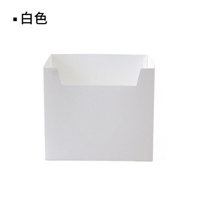 Livre fournitures porte-documents boîte de rangement de bureau dortoir bureau bibliothèque Simple livre organisateur multi-fonction étudiant panier: White