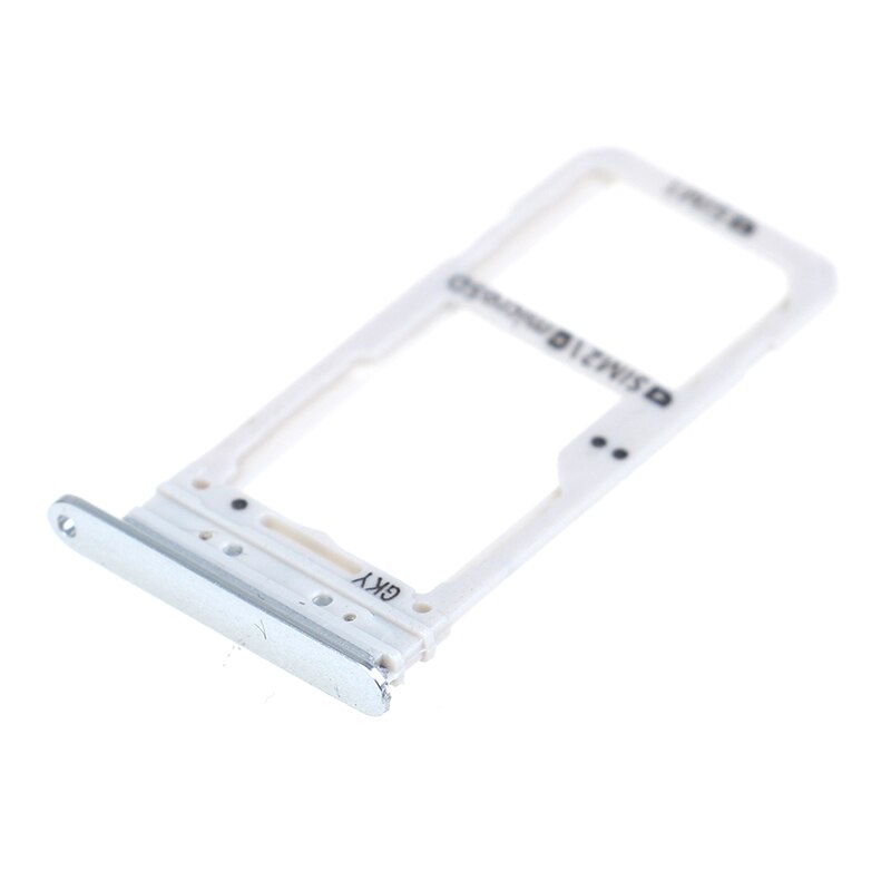 1 Unidad de Soporte de tarjeta Sim Dual bandeja de ranura para Galaxy S8 S8 + ranura para tarjeta SIM Adaptador de soporte de bandeja de tarjeta SD: Plata