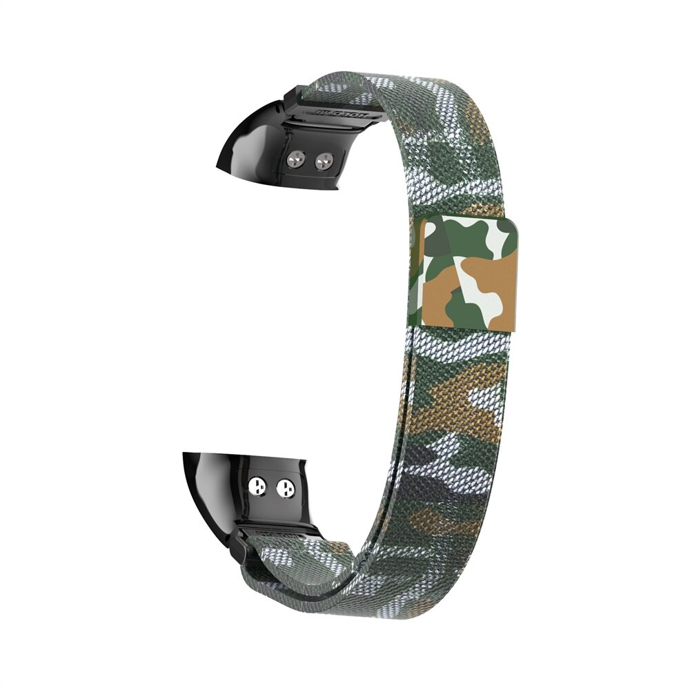 For Huawei Honor Band 5 4 Luxury Metal Loop Watch Band Magnetic Replacement Smart Watch Strap Bracelet Wristbands: Camouflagedark green