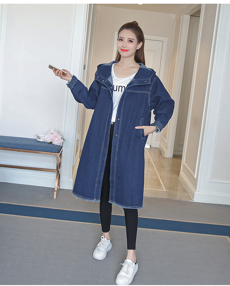 Fdfklak Casual Denim jackets for pregnant women maternity clothing woman hooded jeans coat female pregnancy jacket