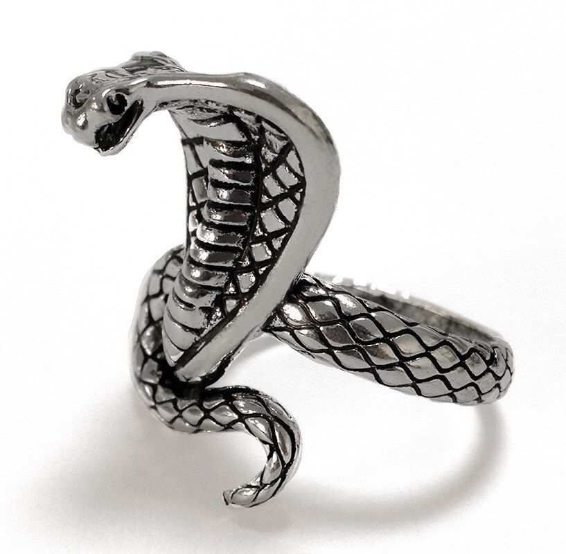 Bague serpent vintage en acier inoxydable, personnalité dominatrice, moto, fête, punk, animal, bagues pour hommes, bijoux cobra: 12