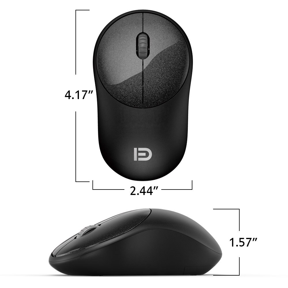 Stille trådløst tastatur mus combo 2.4 ghz trådløst sødt rundt nøglesæt smart strømbesparende hviske til bærbar computer, computer og mac
